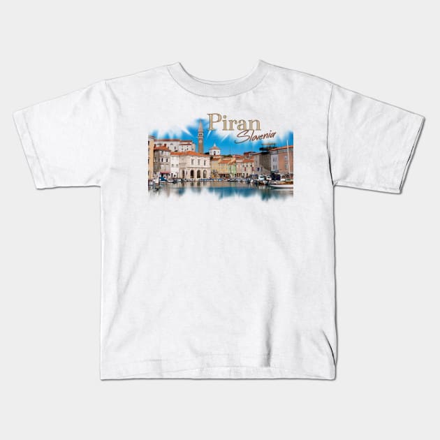 Piran Slovenia Kids T-Shirt by RaeTucker